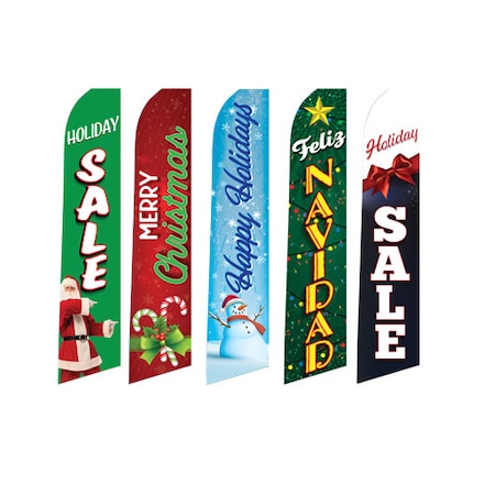 Ez Line Holiday Replacement Swooper Flag: Feliz Navidad 831 - HOL-FN